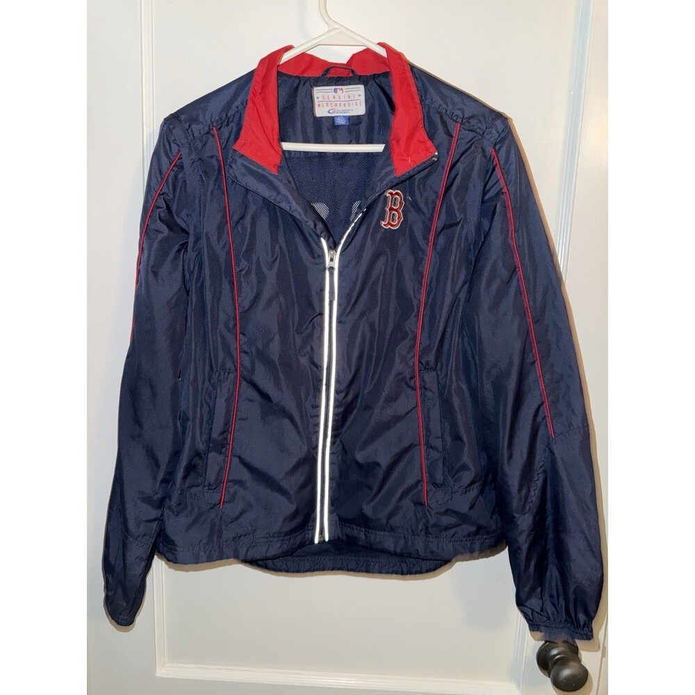 Vintage Womens L G-III Sports Boston Red Sox Blue Windbreaker Jacket